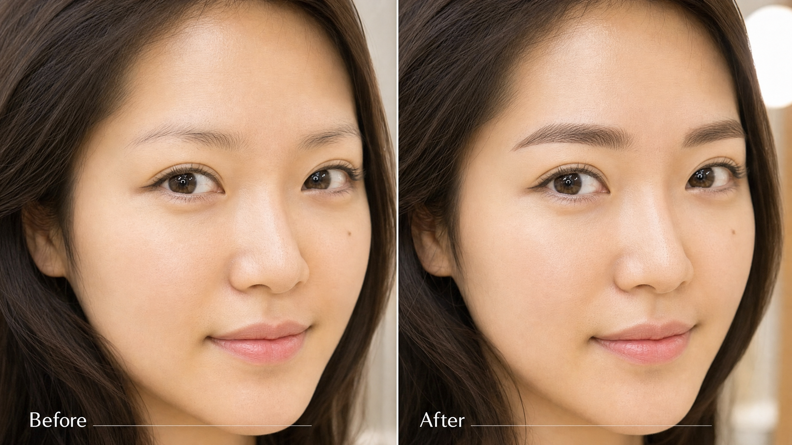 Eyebrow Embroidery Before and After